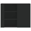vidaXL Wall Cabinet Black 75x35x60 cm Engineered Wood