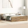 vidaXL Bed Frame | Artisan oak | Engineered wood, plywood, solid pinewood