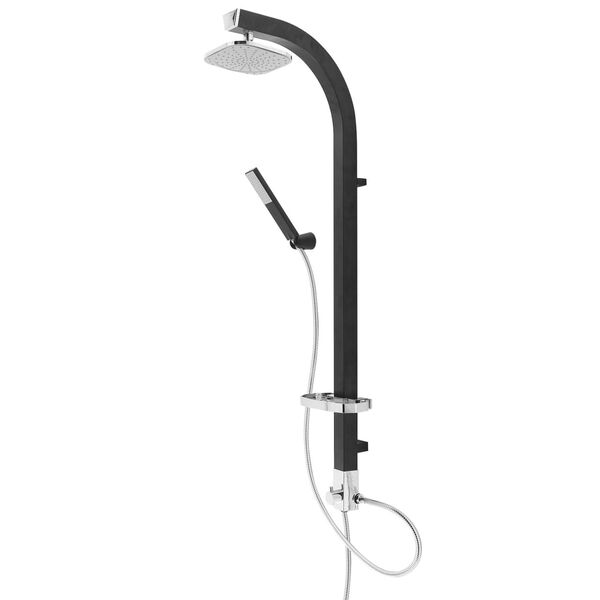 SCH&Uuml;TTE Overhead Shower Set MADAGASKAR Black-Chrome