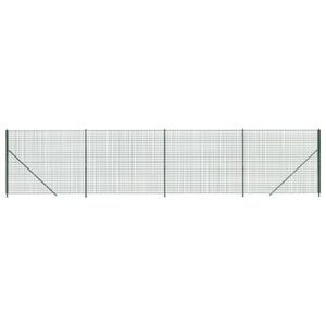vidaXL Wire Mesh Fence with Flange Green 2x10 m