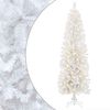 vidaXL Artificial Slim Christmas Tree 180 cm 300 LEDs Warm White