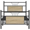 vidaXL Bed Frame without Mattress Sonoma Oak 75x190 cm Small Single Engineered Wood