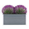 vidaXL Garden Raised Bed Galvanised Steel 100x40x45 cm Grey