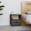vidaXL Bedside Cabinet Grey 40x34x45 cm Solid Wood Pine