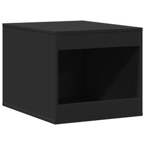 vidaXL Cat Litter Box Enclosure Black 47x59x42 cm Engineered Wood