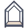 vidaXL Kids Bed Frame Grey Solid Pine Wood 80x160 cm