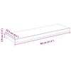 vidaXL Floating Wall Shelf High Gloss White 80x23.5x3.8 cm MDF