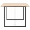 vidaXL Dining Table O-Frame 200x100x75 cm Solid Wood Pine and Steel