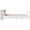 vidaXL Bookcase Bed without Mattress White 120x190 cm Small Double Solid Wood Pine