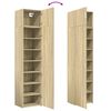 vidaXL Slim Storage Cabinet Sonoma Oak 50x42.5x225 cm Engineered Wood