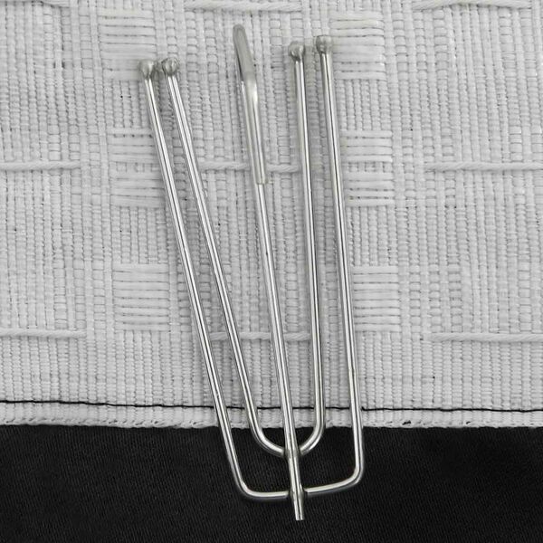 vidaXL Linen-Look Blackout Curtains with Hooks 2 pcs Black 140x175 cm