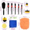 vidaXL Car Cleaning Brush Set 14 pcs Multi Color