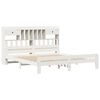 vidaXL Bookcase Bed without Mattress White 180x200 cm Super King Solid Wood Pine