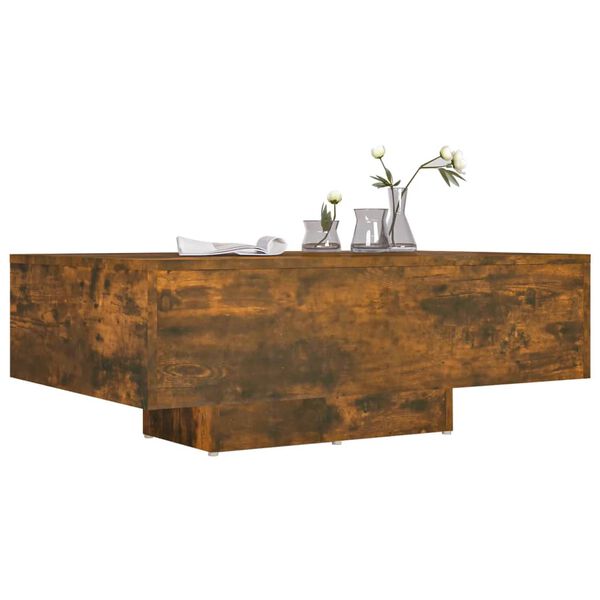 vidaXL Coffee Table Smoked Oak 85x55x31 cm Engineered Wood