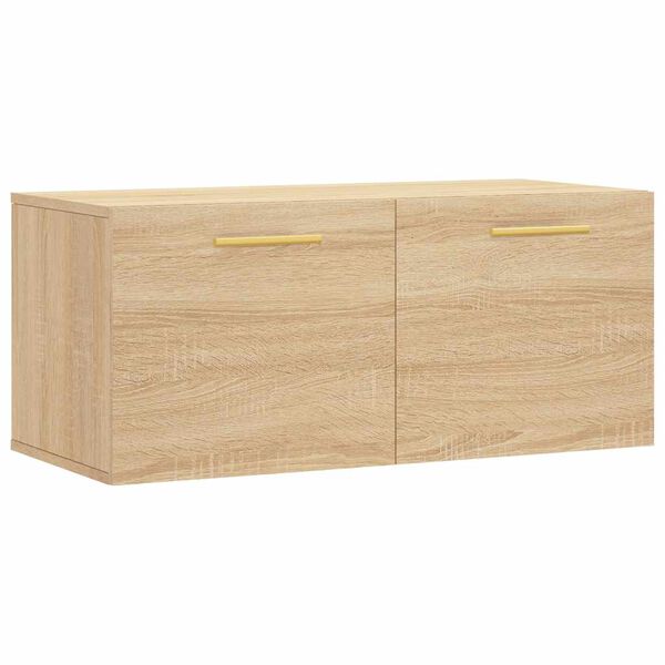 vidaXL Wall Cabinet Sonoma Oak 80x36.5x35 cm Engineered Wood