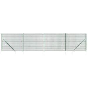 vidaXL Wire Mesh Fence with Spike Anchors Green 2.2x10 m