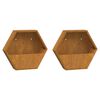 vidaXL Wall Planters 2 pcs Rusty Corten Steel 46x10x40 cm
