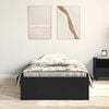 vidaXL Bed Frame with Drawers Black oak 100 x 200 cm Engineered wood