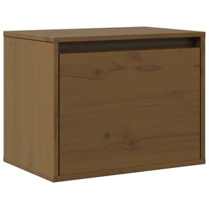 vidaXL Wall Cabinet | Honey brown | Solid Pinewood | Medium | Wall Cabinet