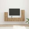 vidaXL TV Cabinet Set Wall-mounted 4 pcs Artisan Oak Engineered Wood