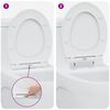 vidaXL Toilet Seat White 47 x 37.5 x 3.8 cm Duroplast