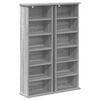 vidaXL CD Cabinet 2 pcs Grey Sonoma 32 x 17 x 92 cm Engineered Wood