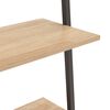 vidaXL 5-Tier Leaning Shelf Light Brown and Black 64x34x185.5 cm