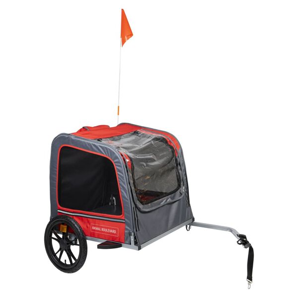 Animal Boulevard Pet Bike Trailer L 130x80x90 cm Red and Grey