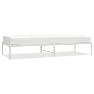 vidaXL Metal Bed Frame without Mattress White 80x200cm