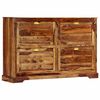 vidaXL Shoe Cabinet 140x35x90 cm Solid Acacia Wood
