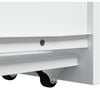 vidaXL Narrow Bathroom Cupboard with Wheels White Engineered Wood