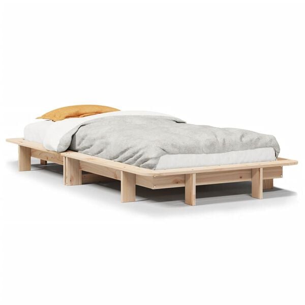 vidaXL Bed Frame without Mattress 100x200 cm Solid Wood Pine