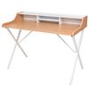 Natural Wood Workstation Computer Desk