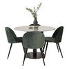Venture Home Dining Chairs 2 pcs Velvet Velvet Black and Green
