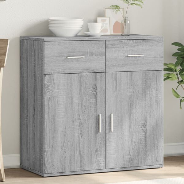 vidaXL Sideboard Grey Sonoma 79x38x80 cm Engineered Wood