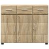 vidaXL Sideboard Sonoma Oak 88.5 x 30.5 x 73 cm Engineered Wood