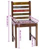 vidaXL Dining Chairs 2 pcs Solid Reclaimed Wood