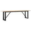 vidaXL Coffee Table O-Frame 160x40x45 cm Solid Wood Pine and Steel