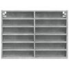 vidaXL Vitrine Cabinet Concrete Grey 80x8.5x58 cm Engineered Wood