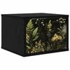 vidaXL Wall-mounted Bedside Cabinet RHENEN Black Oak 36 x 33 x 25 cm