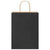 vidaXL Paper Bags 250 pcs with Handles Black 26x12x35 cm