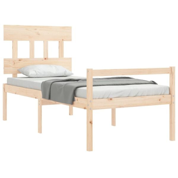 vidaXL Senior Bed without Mattress Single Solid Wood