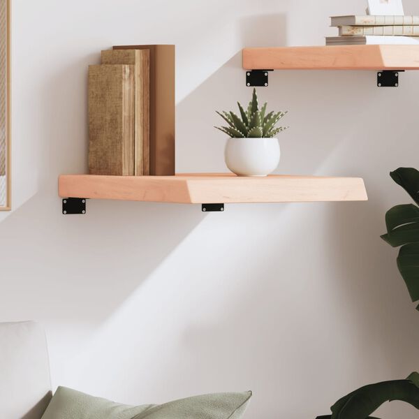 vidaXL Wall Shelf 40x50x(2-6) cm Untreated Solid Wood Oak
