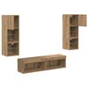 vidaXL TV Wall Unit Wall-mounted 6 pcs Artisan Oak Engineered Wood