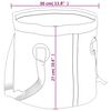 vidaXL Folding Buckets 2 pcs Black 20 L PVC