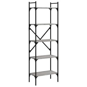 vidaXL Bookcase 5-Tier Grey Sonoma 56x31,5x174 cm Engineered Wood