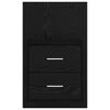 vidaXL Wall-mounted Bedside Cabinet with Drawer 2 pcs Black Oak