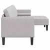 vidaXL Sofa Set with Cushion Cloud Grey 173 x 131 x 67 cm Polyester