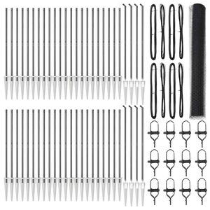 vidaXL Fence Post Grey 100 x 1.2 m (13 mm mesh) Steel and PVC