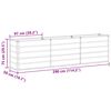 vidaXL Planter Pastel Green 290 x 90 x 77 cm Galvanised Steel